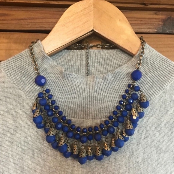 Jewelry - moroccan style blue gold necklace